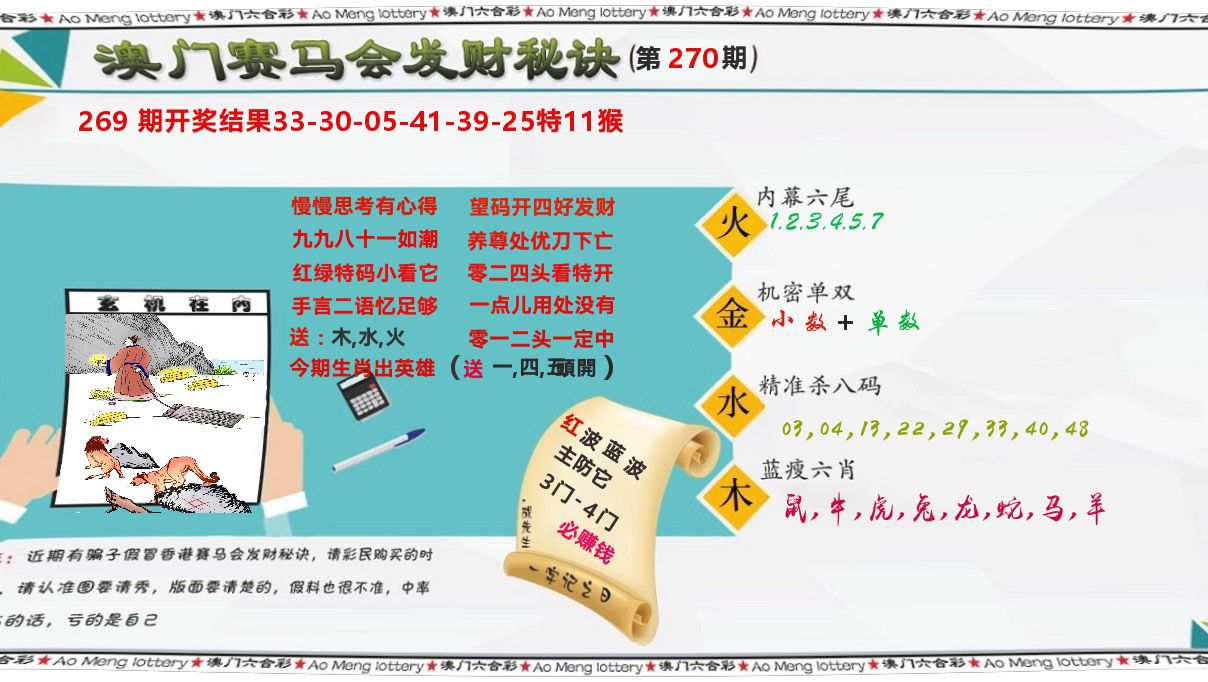 发财秘诀 第270期