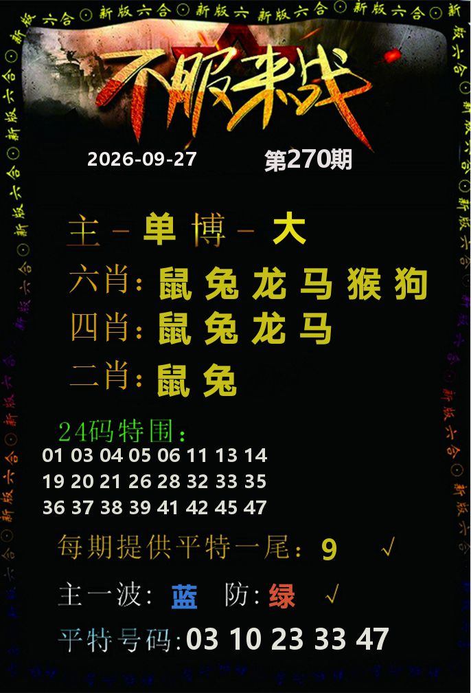 不服来战 第270期