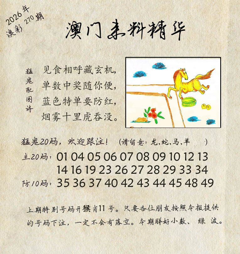 精华来料 第270期