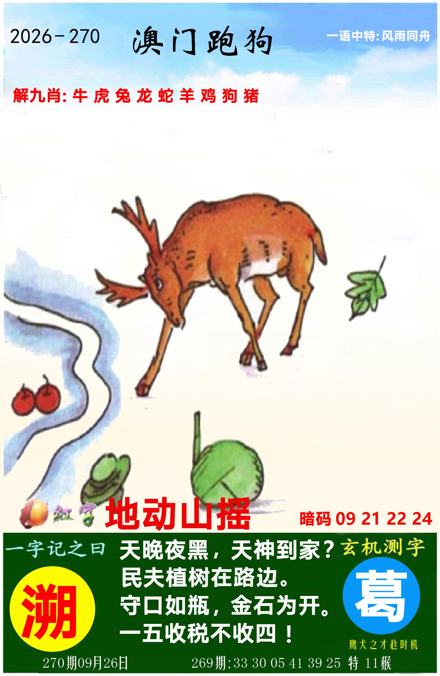 澳门跑狗图 第270期
