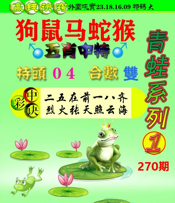 青蛙彩图 第270期