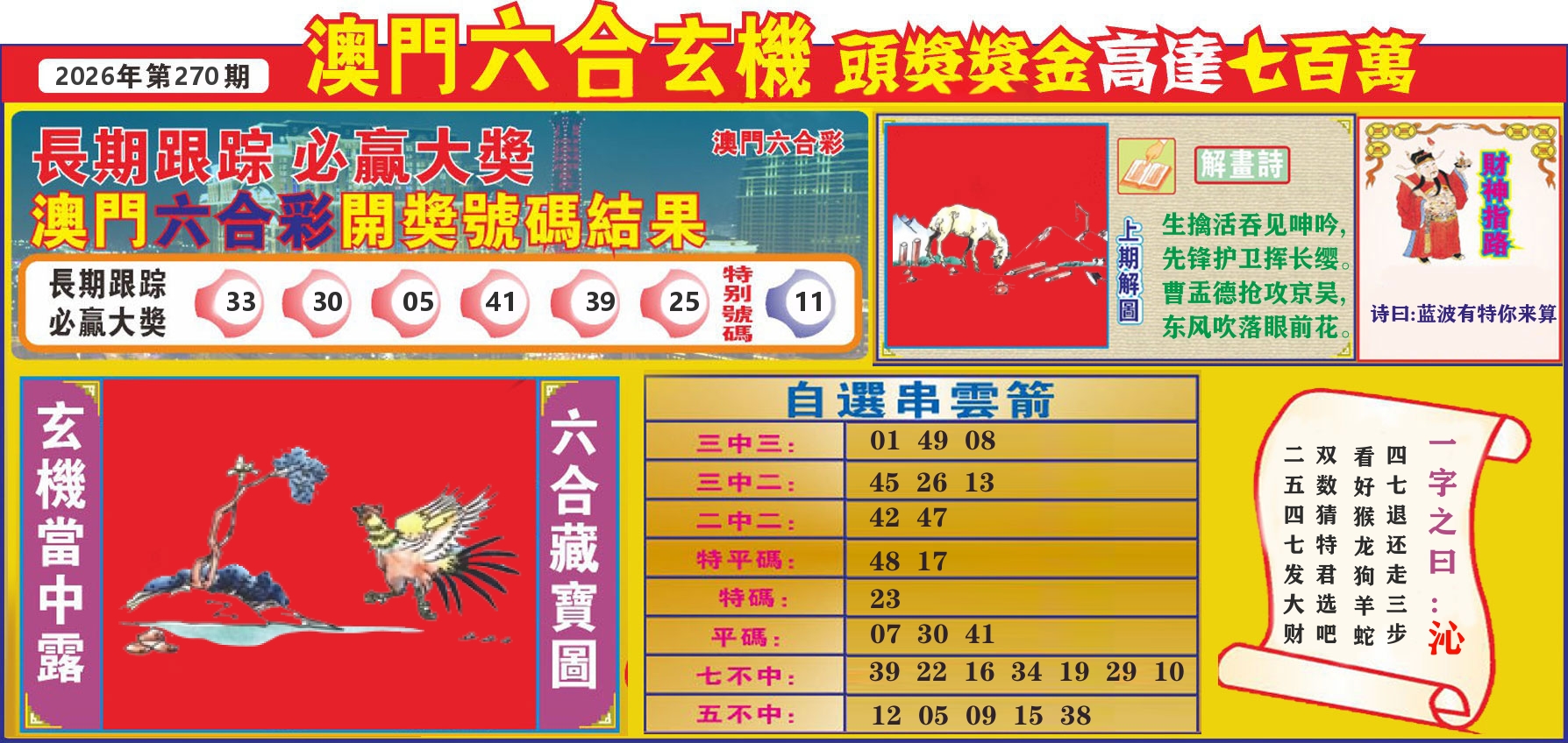 七星彩图C 第270期