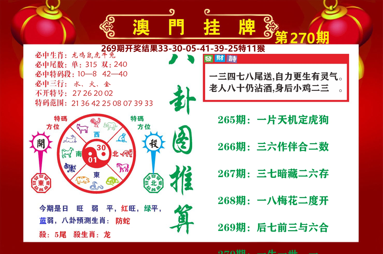 粤彩联盟B 第270期