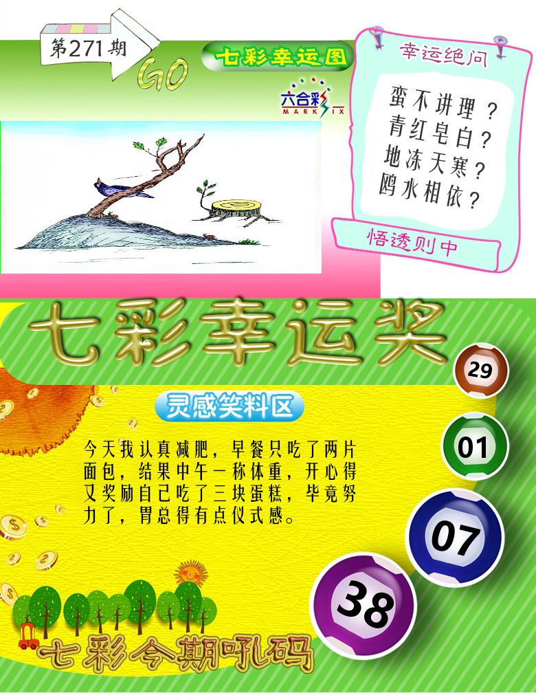 七彩幸运奖 第271期