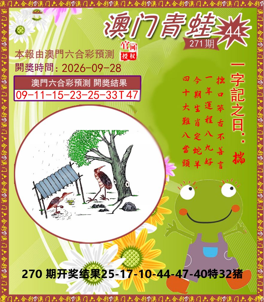 青蛙系列44 第271期