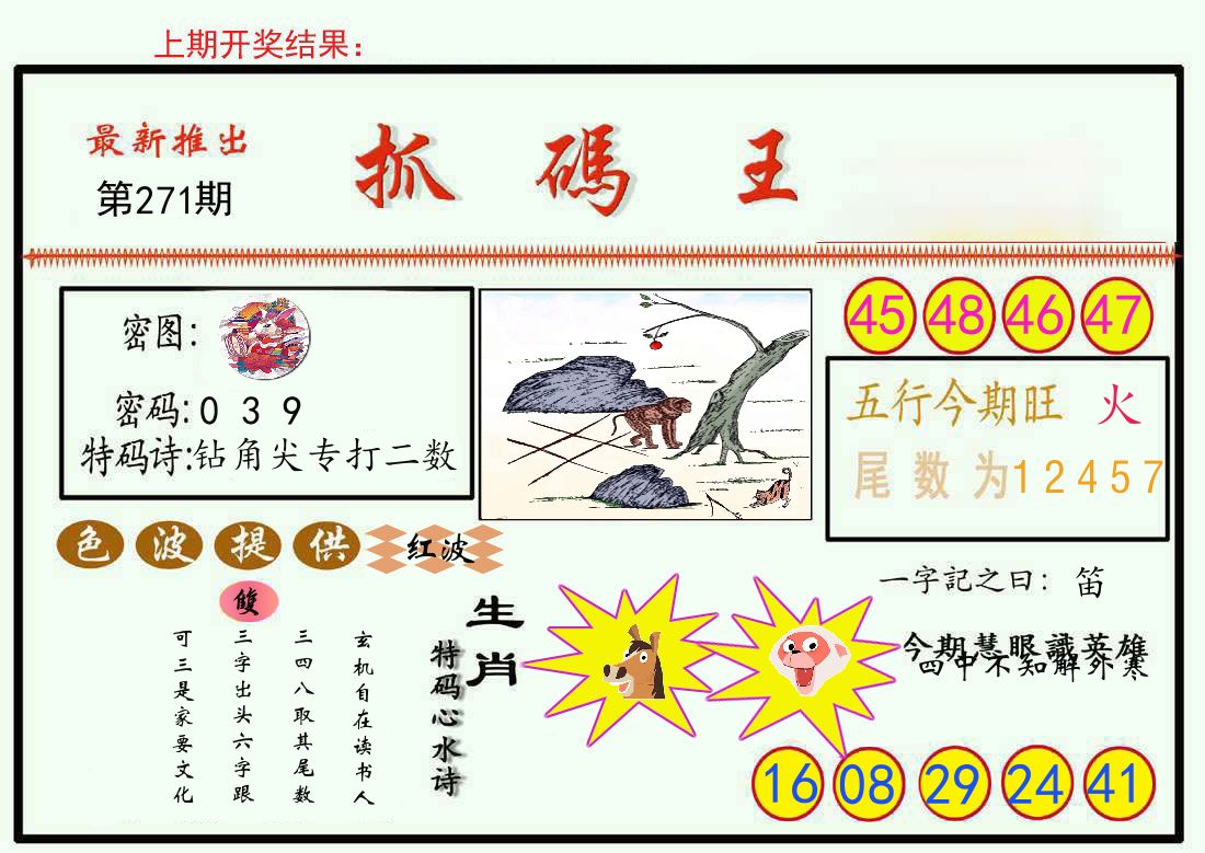 最新抓码王 第271期