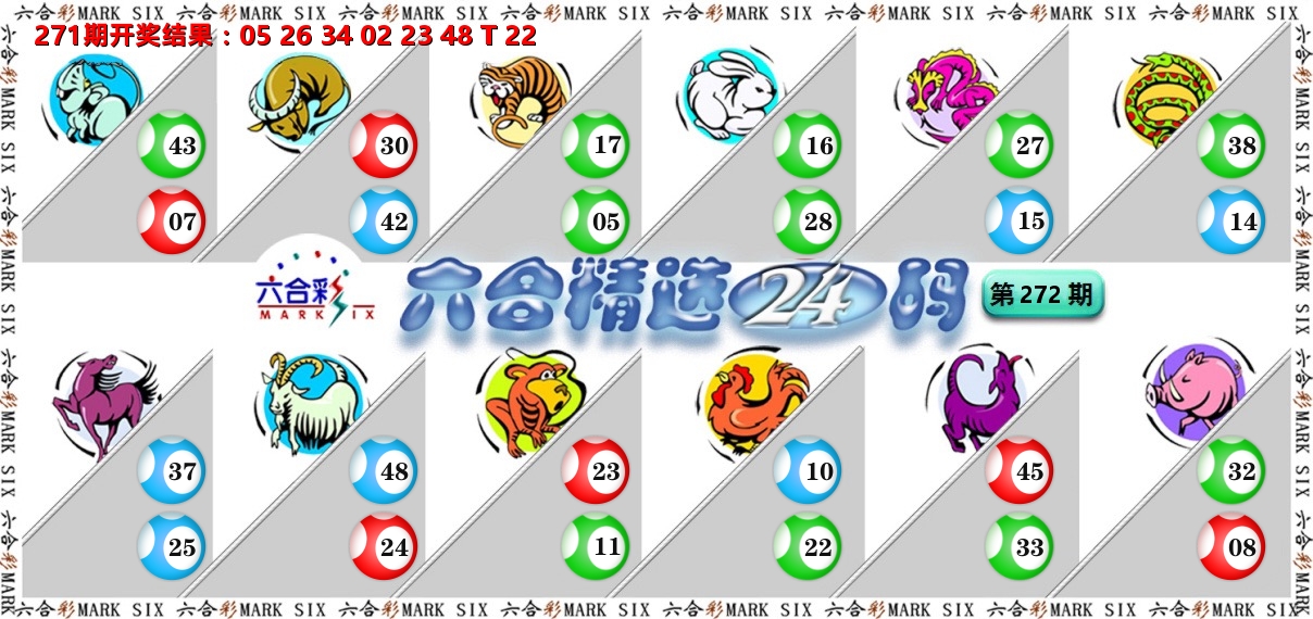六合精选24码 第272期
