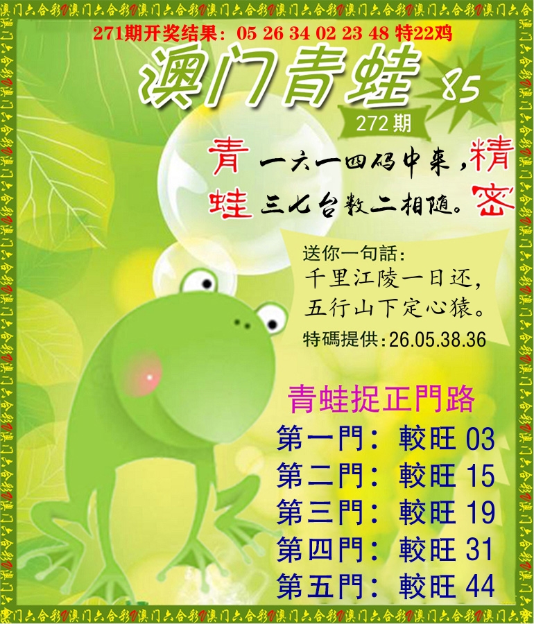 青蛙系列85 第272期