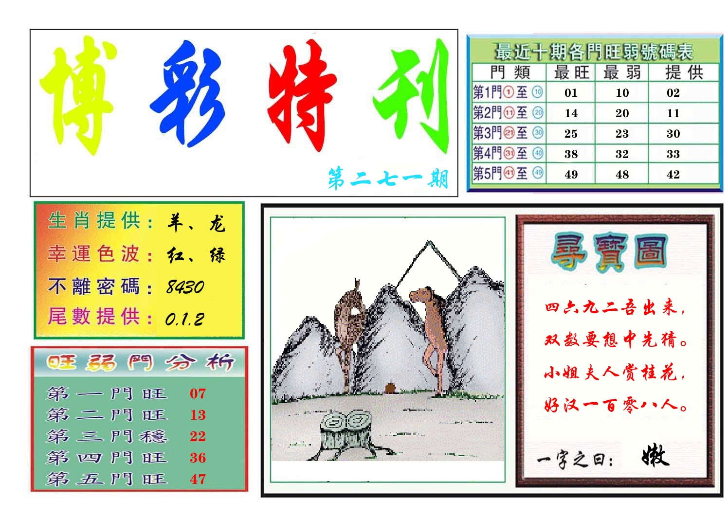 博彩特刊 第272期