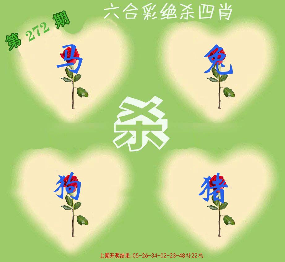 绝杀四肖 第272期