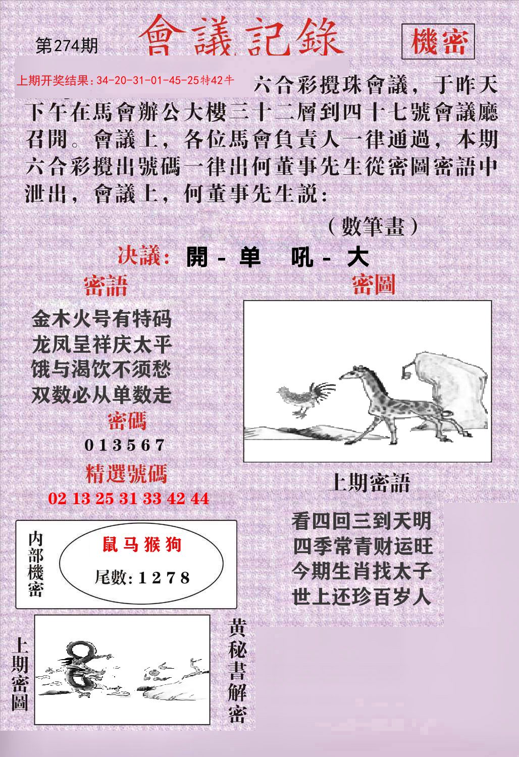 会议记录 第274期