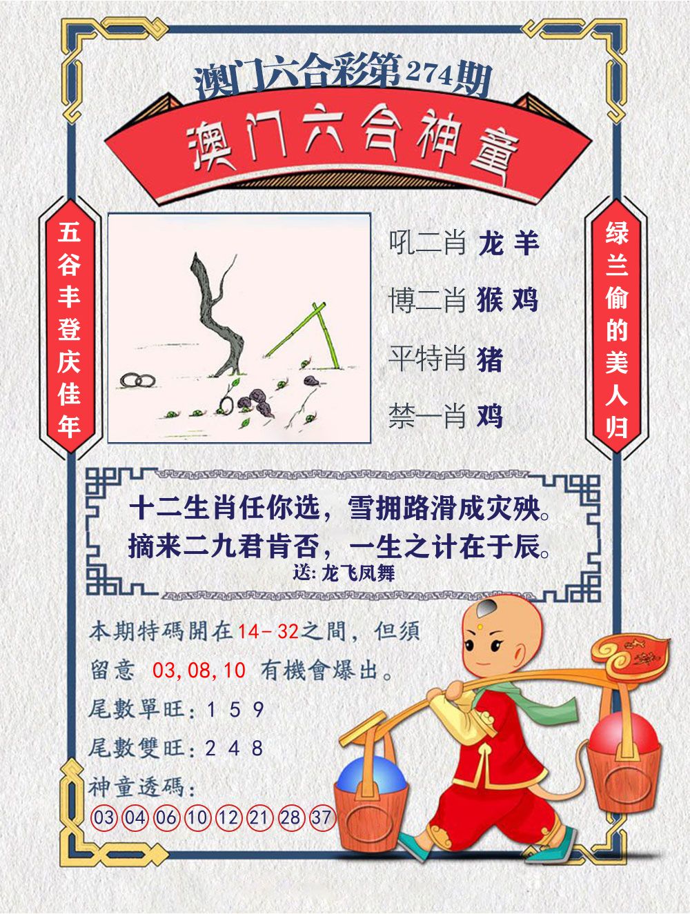 六合神童 第274期