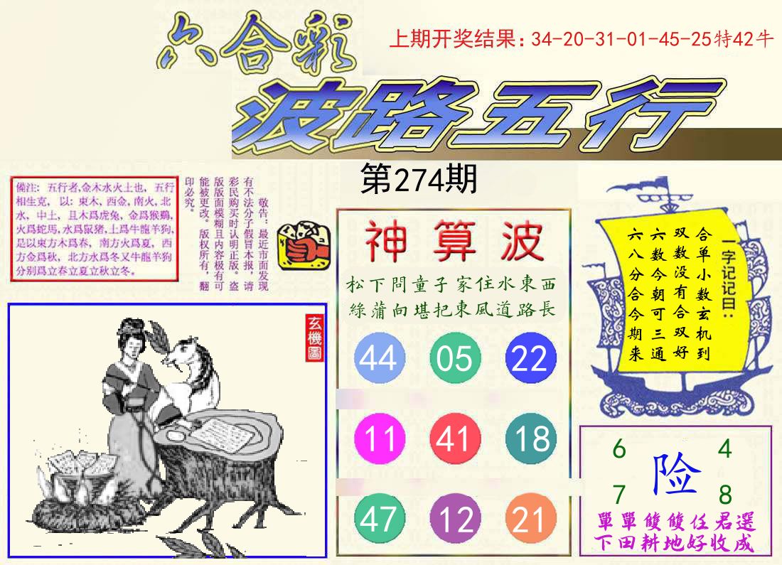 波路五行 第274期