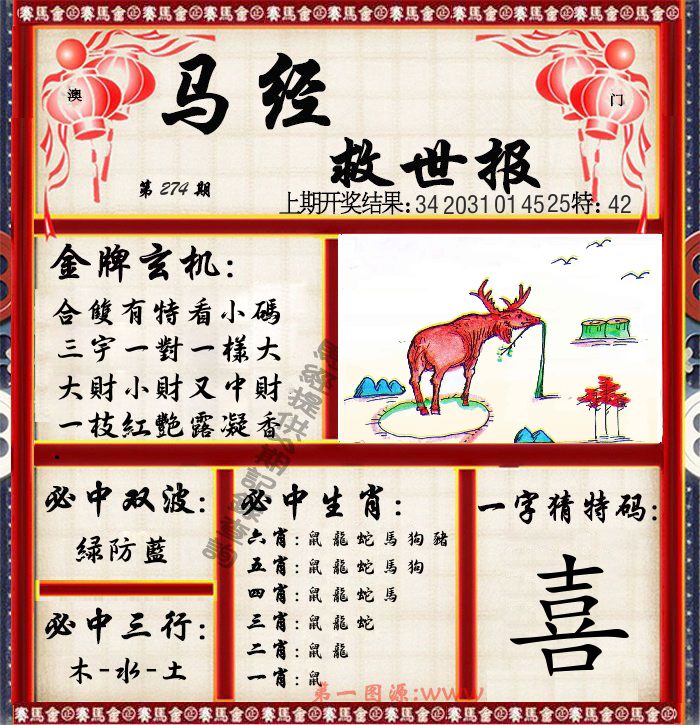 马经救世报 第274期