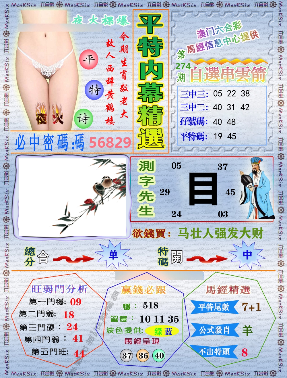 平特内幕精选 第274期