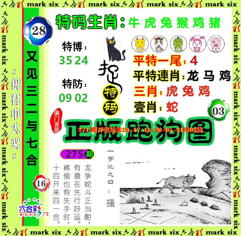正版跑狗图 第275期