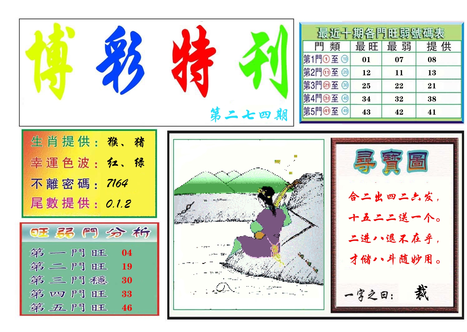 博彩特刊 第275期