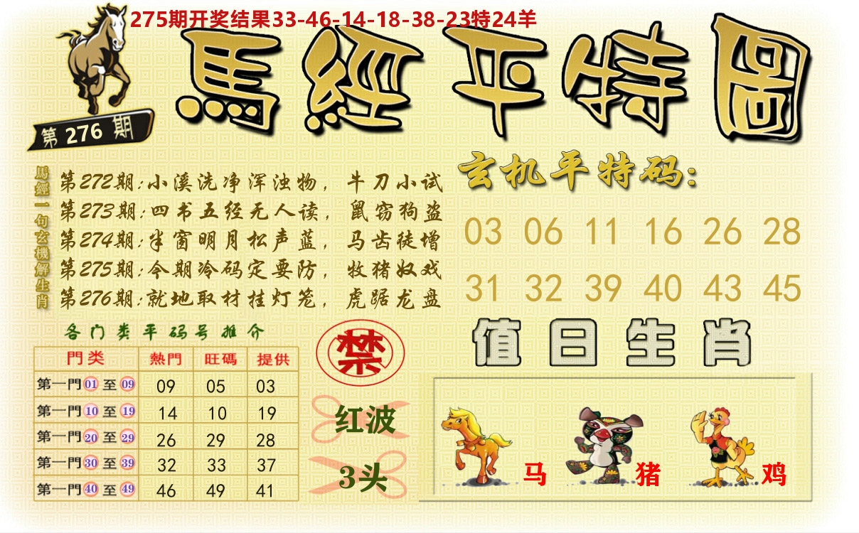 澳门平特图 第276期