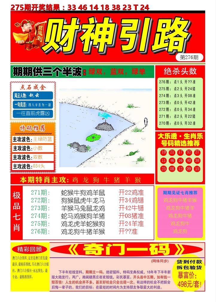财神引路 第276期