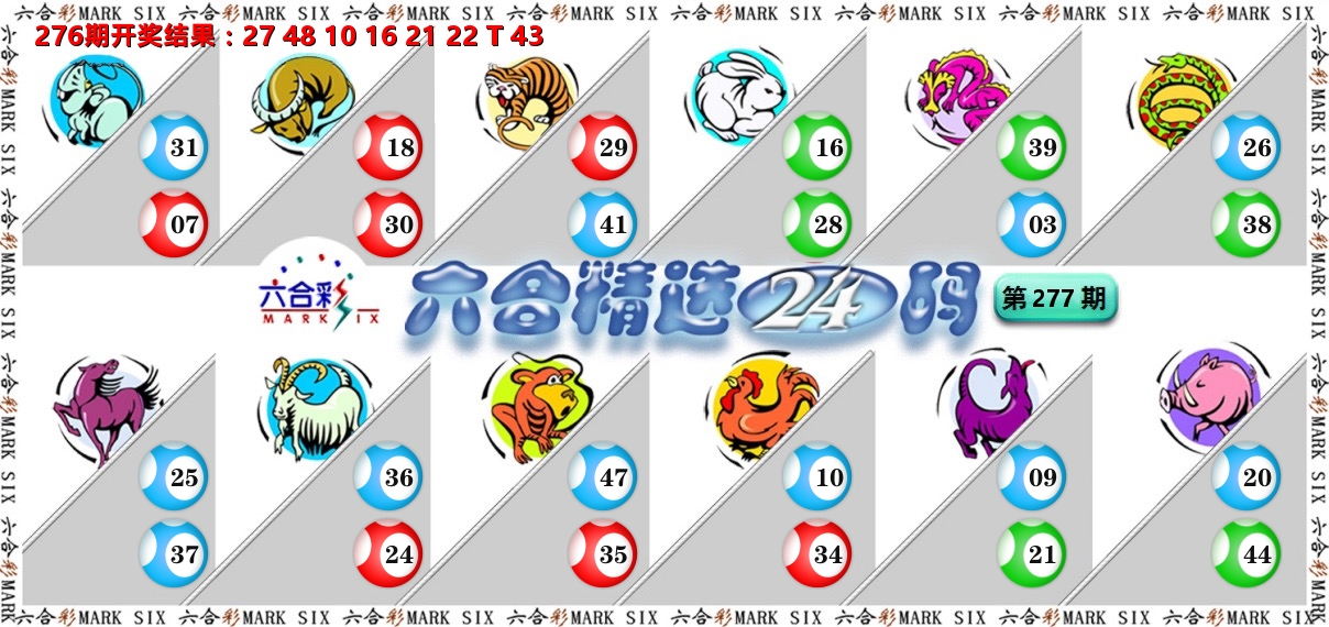 六合精选24码 第277期