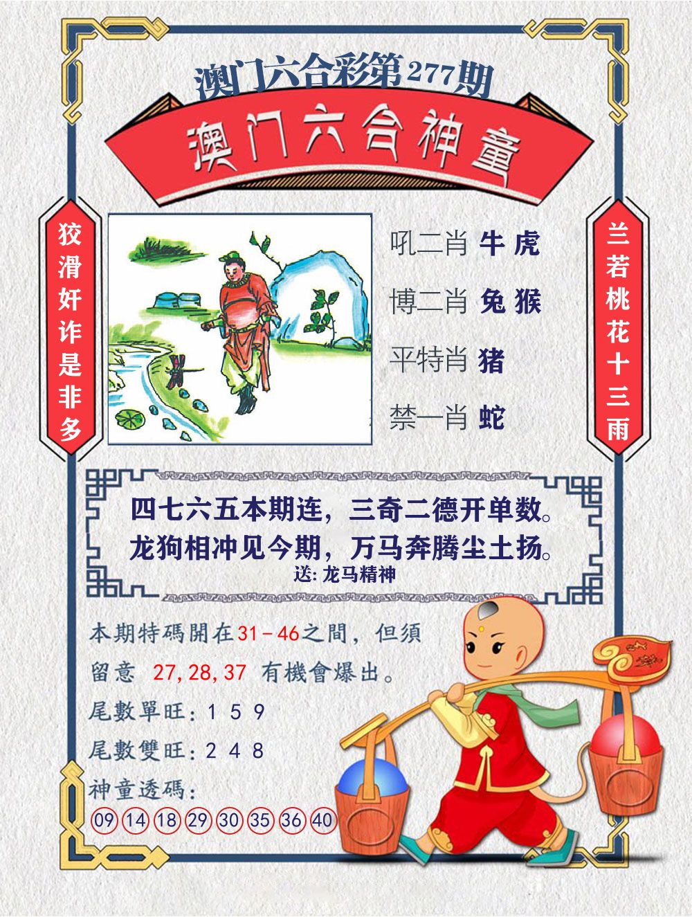六合神童 第277期