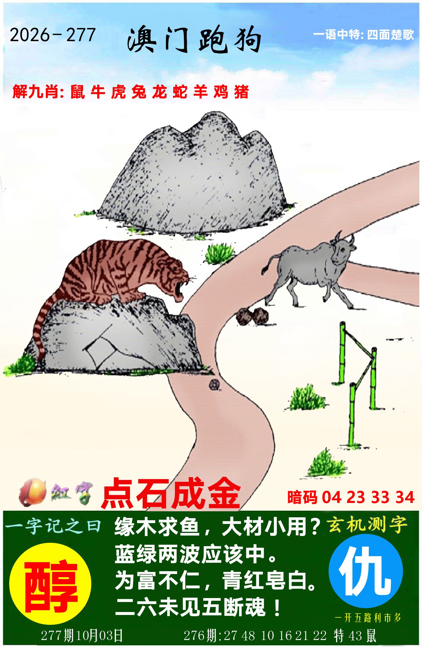 澳门跑狗图 第277期