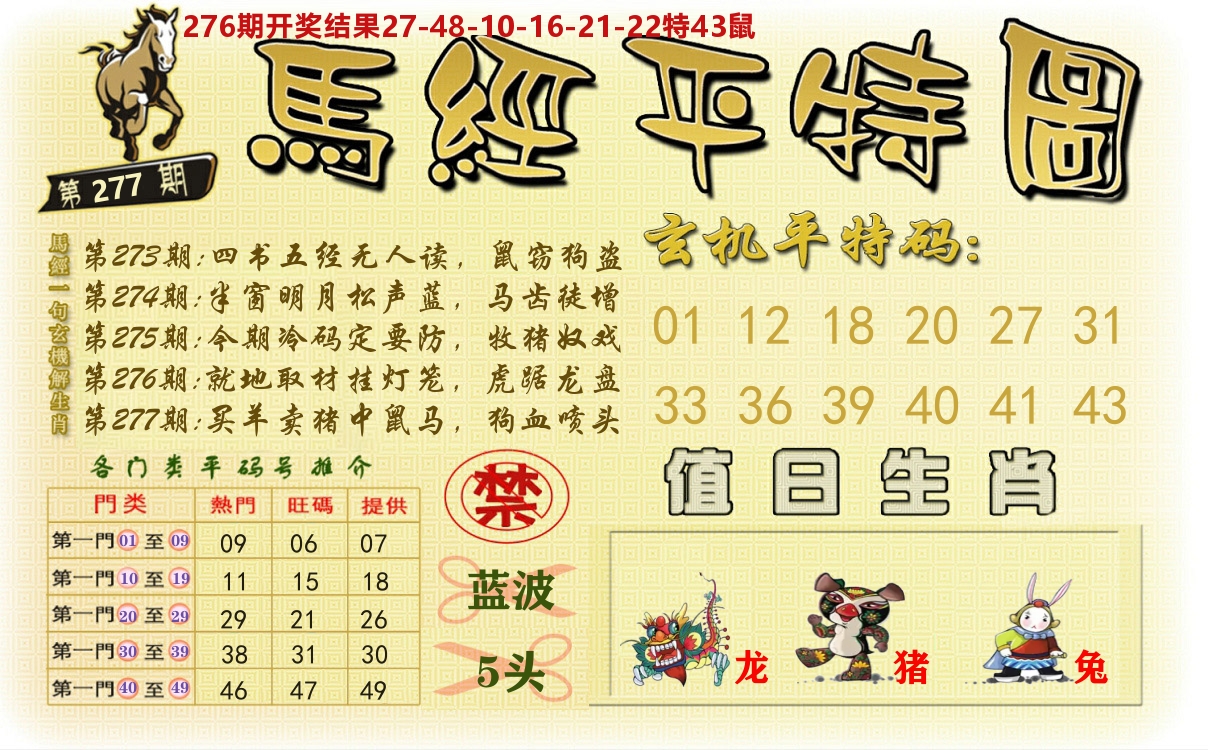 澳门平特图 第277期