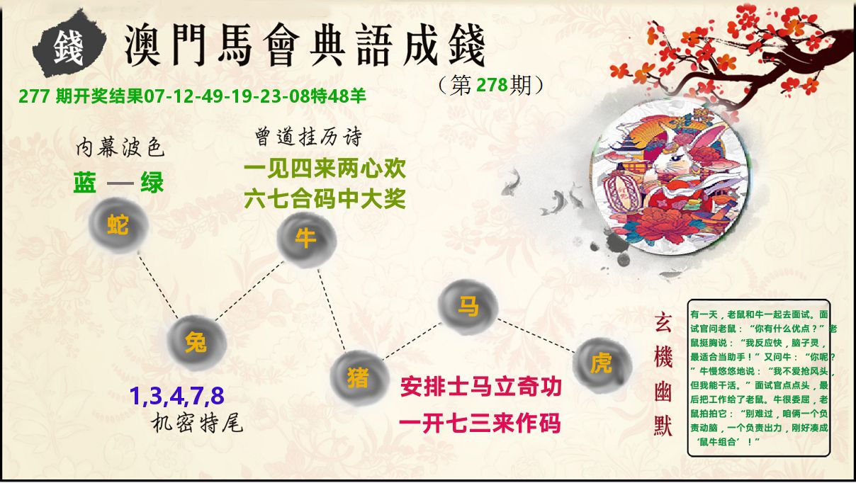 典语成钱 第278期