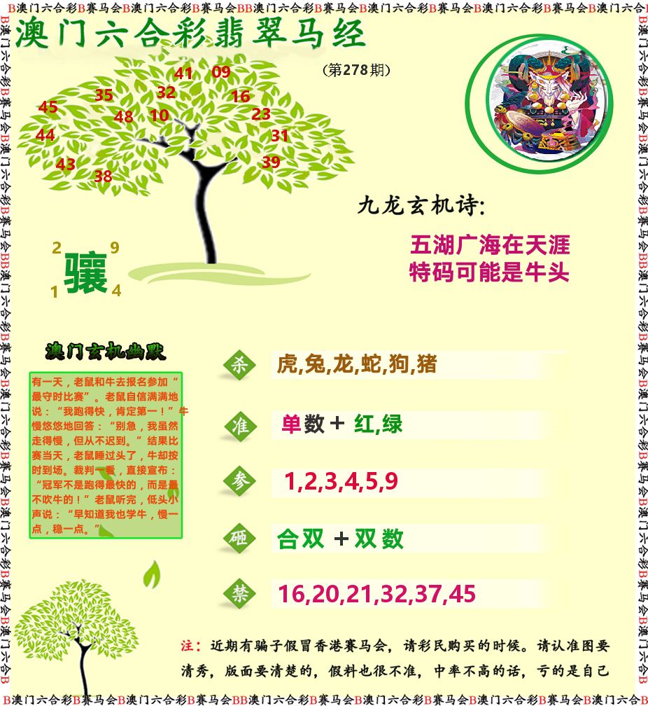 翡翠马经 第278期