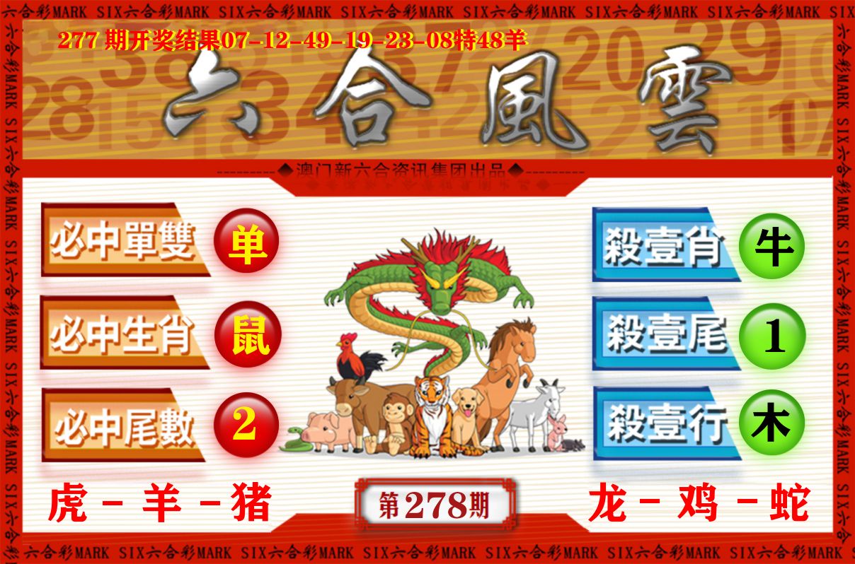 六合风云 第278期