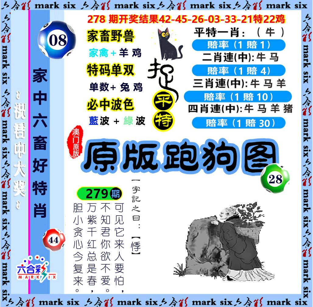 原版跑狗图 第279期