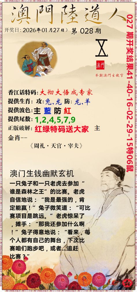 澳门陆道人 第28期