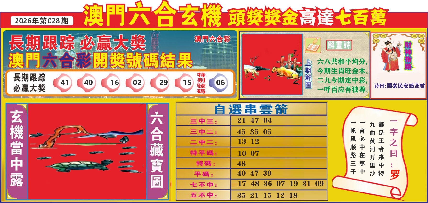 七星彩图C 第28期