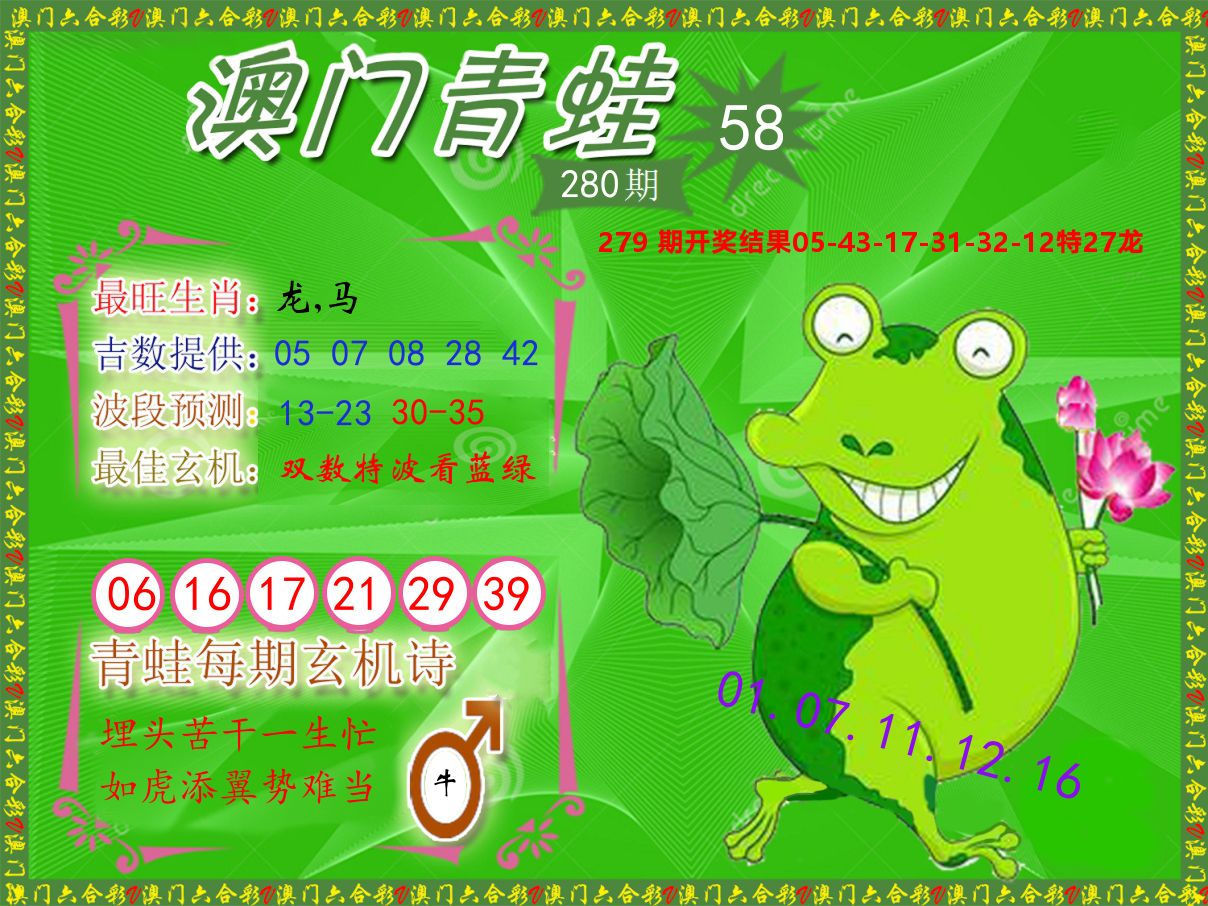 青蛙系列58 第280期