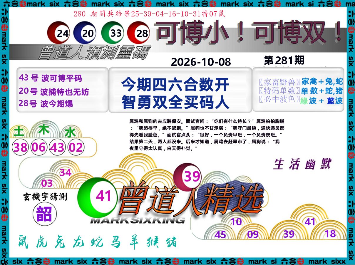 曾道人精选 第281期