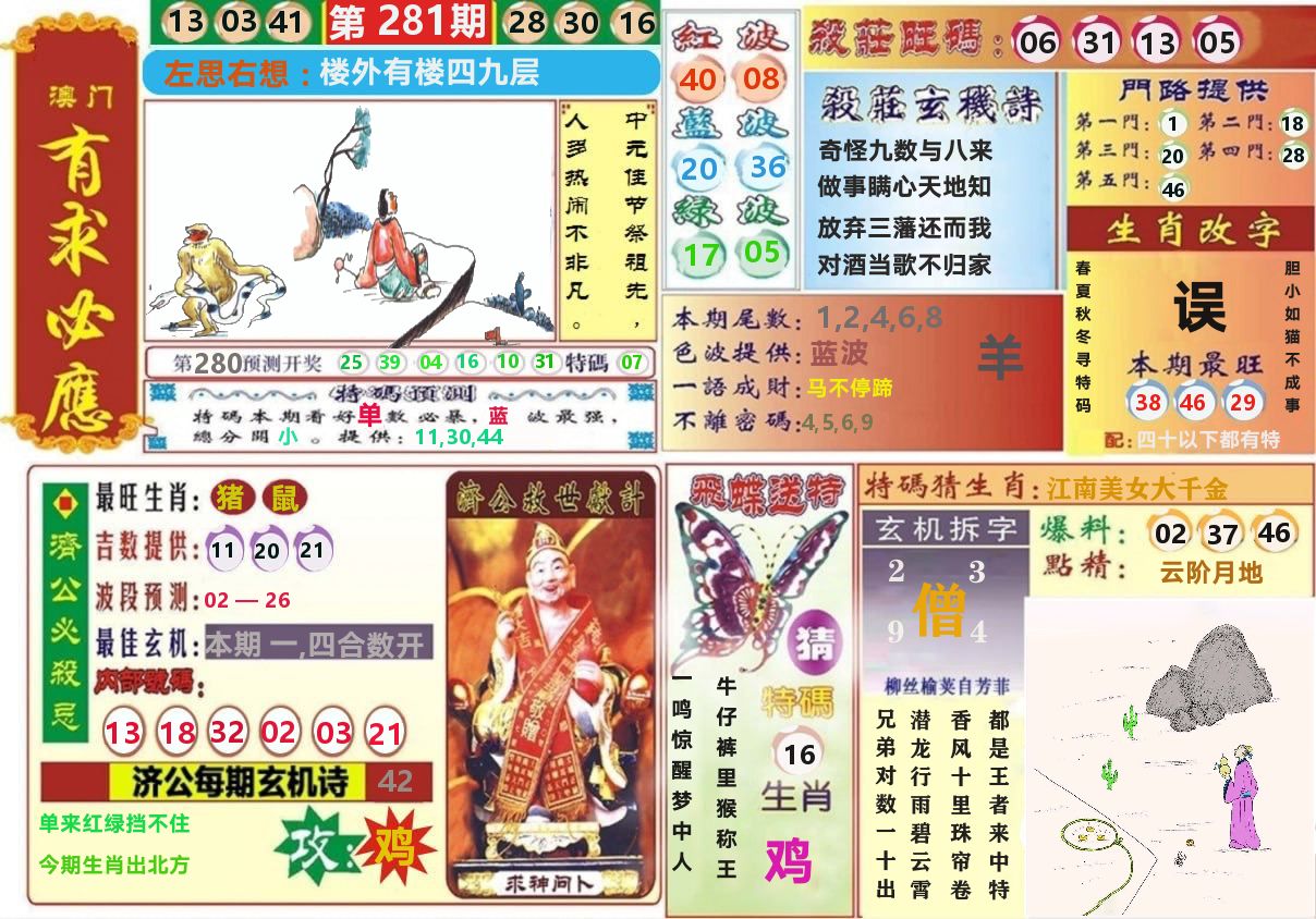 澳门有求必应 第281期