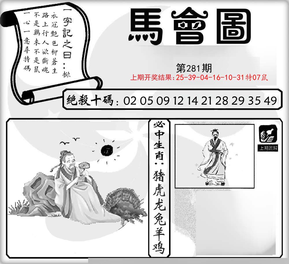 马会图 第281期