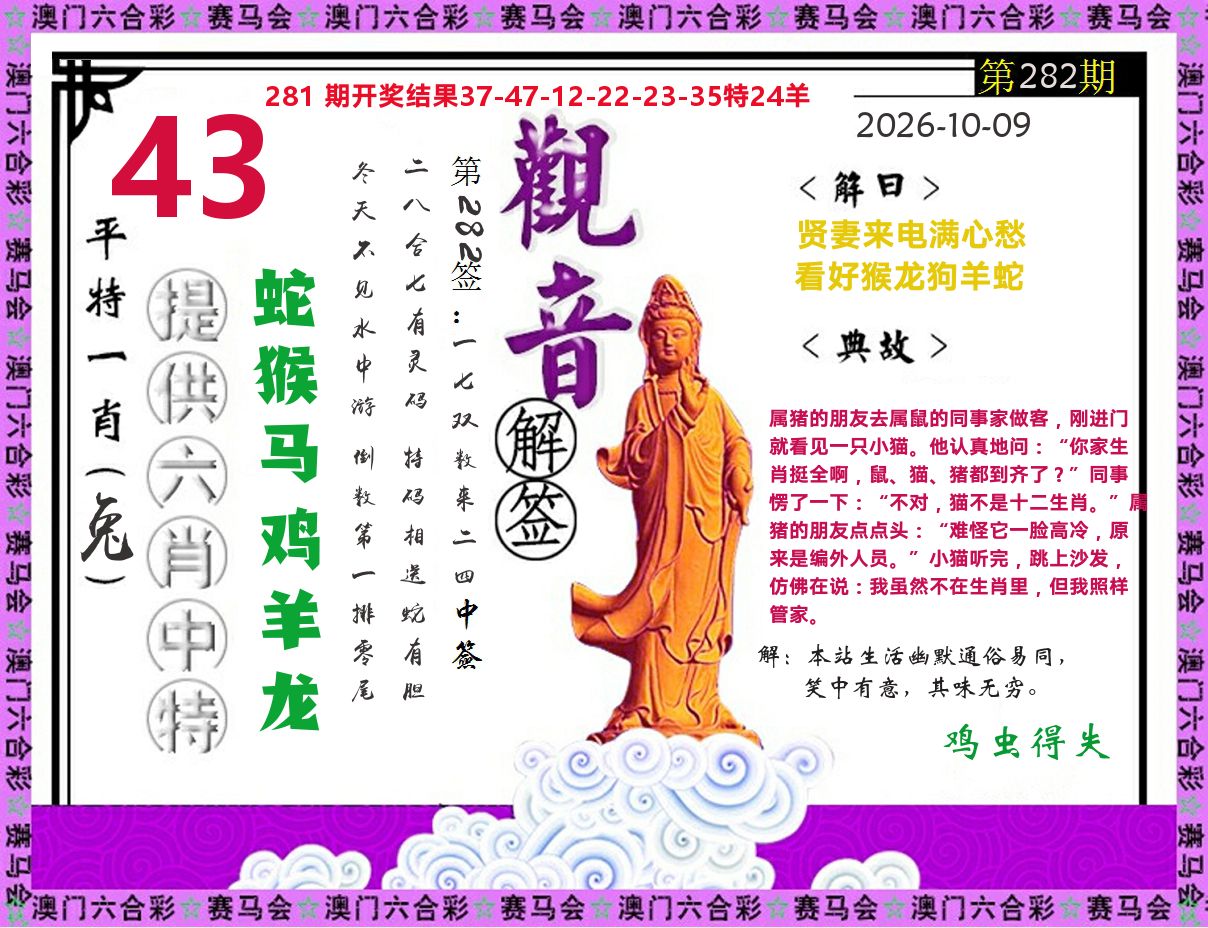 观音解签 第282期