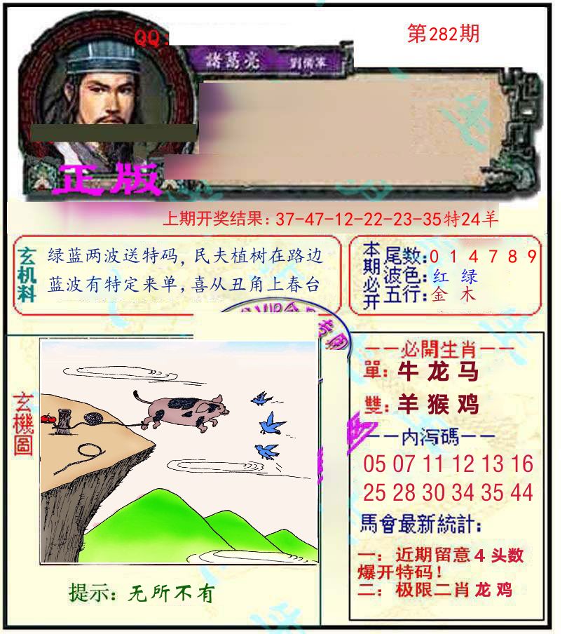 诸葛亮玄机 第282期