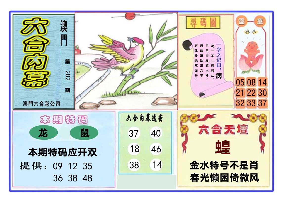 六合内幕 第282期