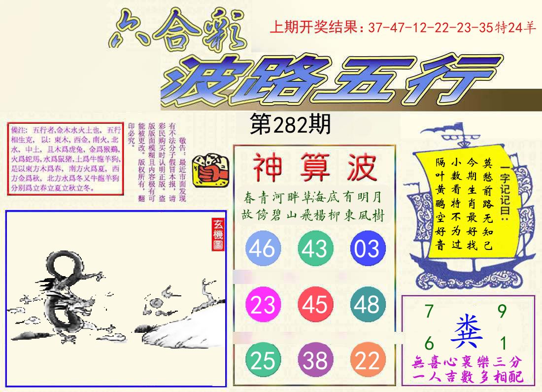 波路五行 第282期