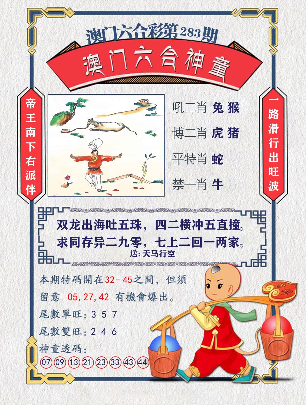 六合神童 第283期