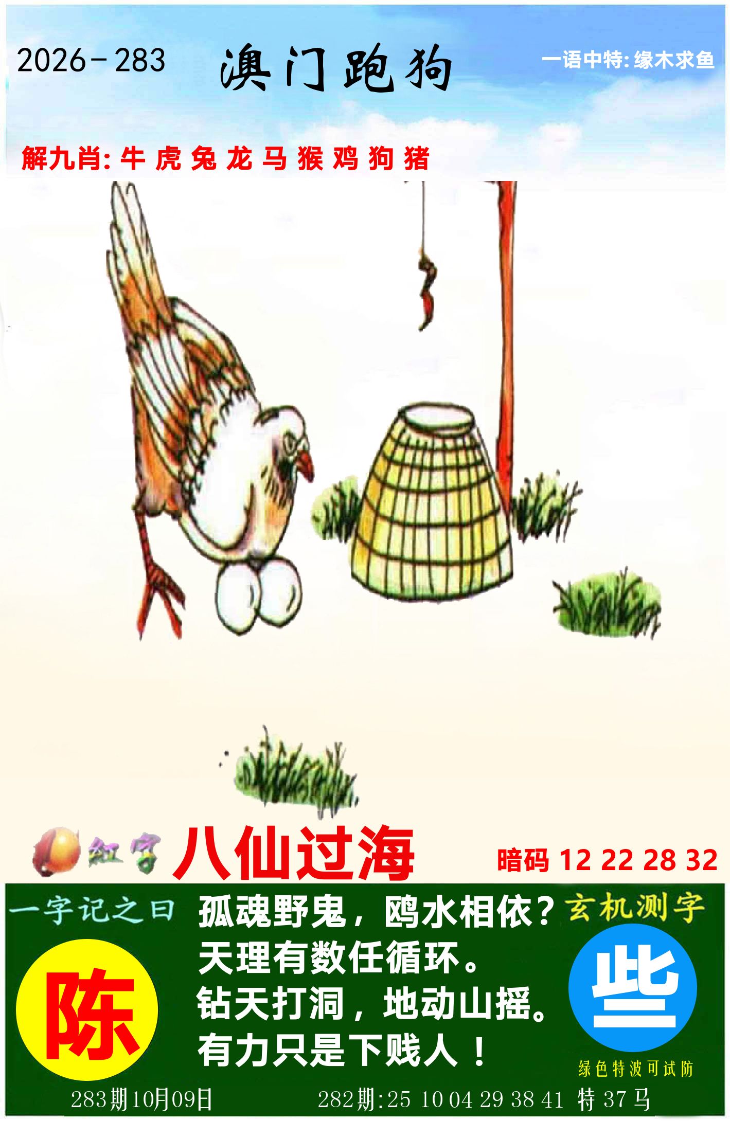 澳门跑狗图 第283期