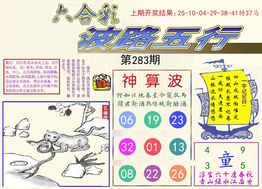 波路五行 第283期