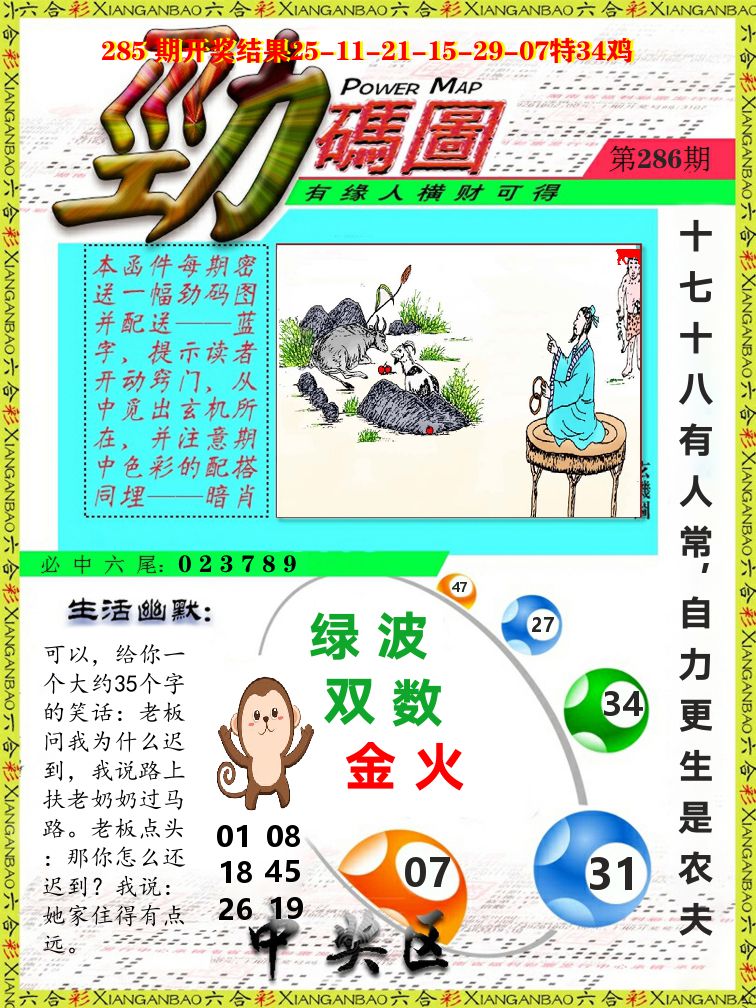 劲码图 第286期