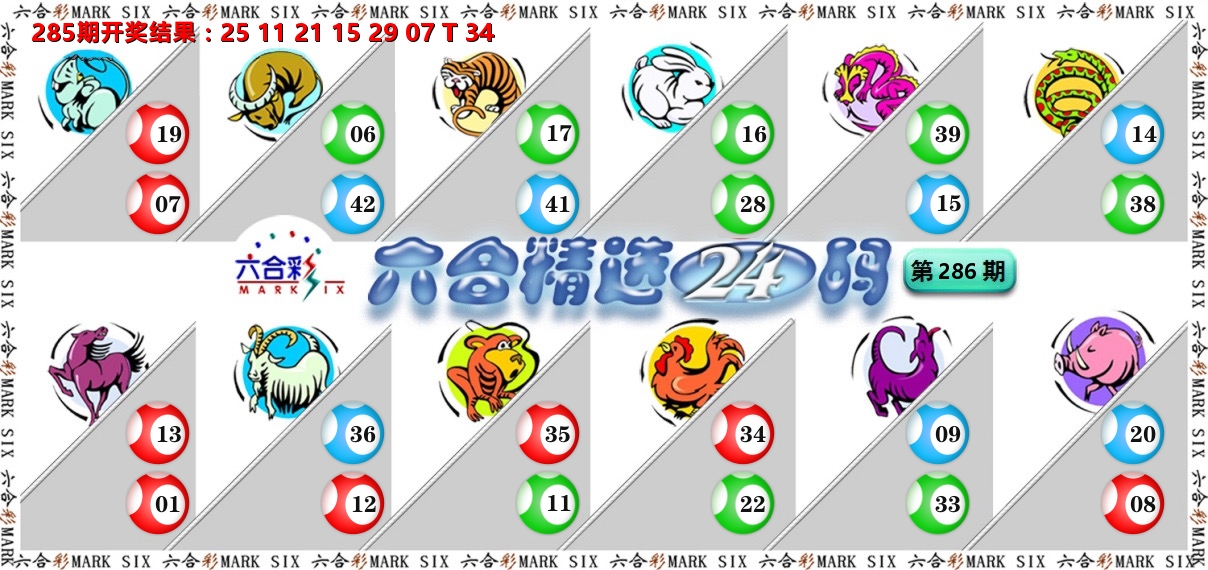 六合精选24码 第286期