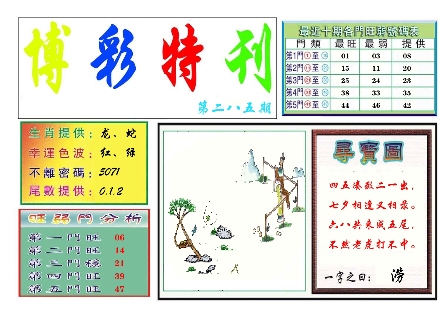 博彩特刊 第286期