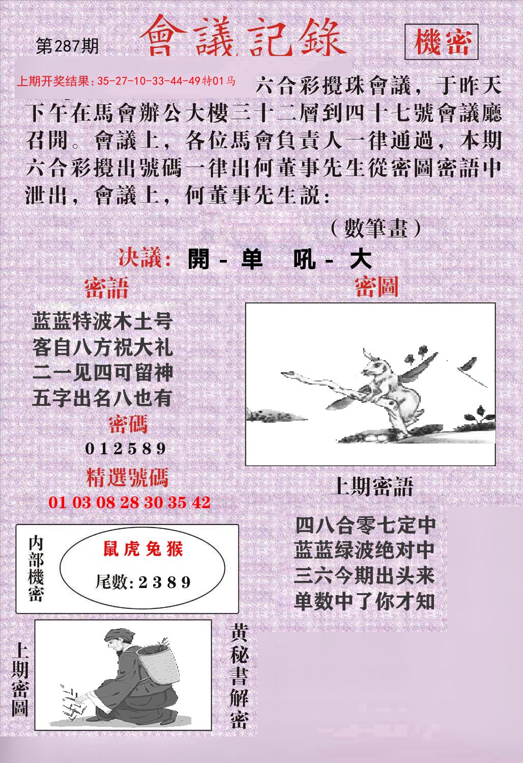 会议记录 第287期