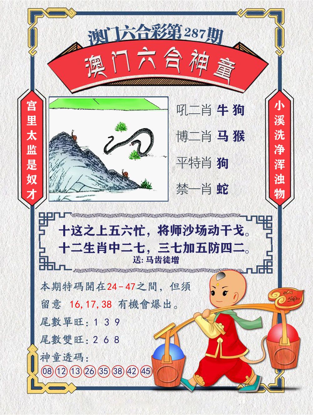 六合神童 第287期