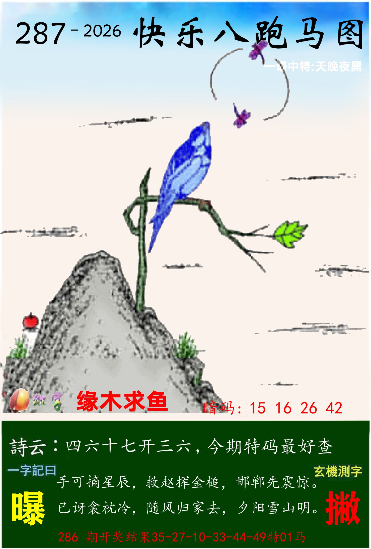 澳门跑马 第287期